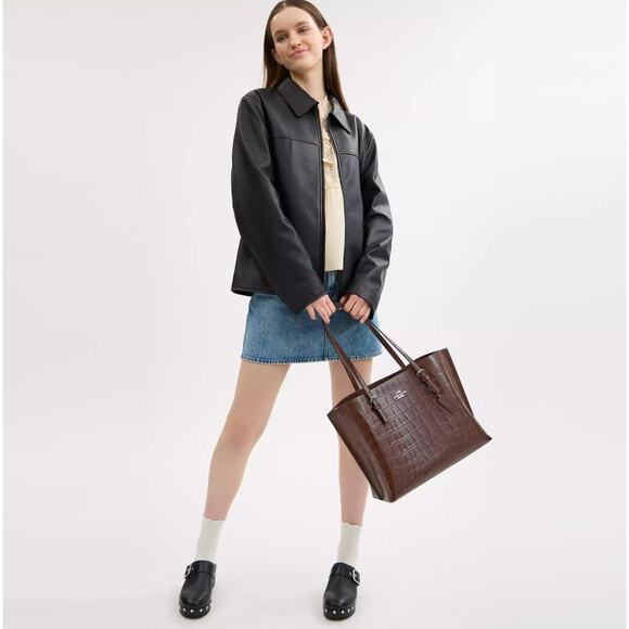 NWT Coach Large Mollie Tote Bag CW018 Color in Maple - Picture 11 of 11